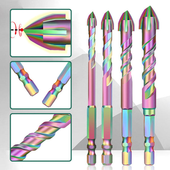 4-teiliges professionelles Titan-Bohrer-Set