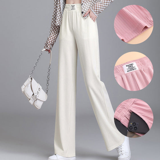 Einfarbige Freizeithose aus Eisseide