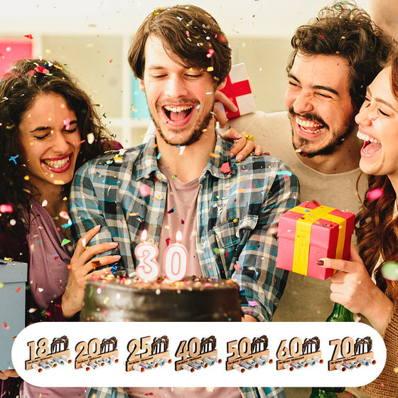 Geburtstagsgeschenk Geldscheinklammer aus Holz