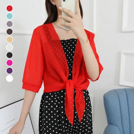 Dünnes Sunblock-Cape aus Perlmuttseide