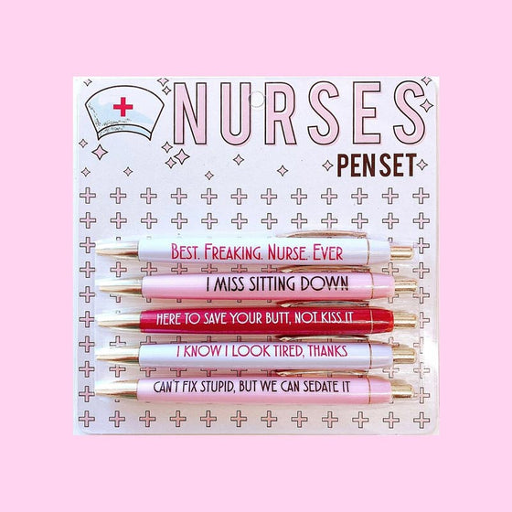 Lustige Krankenschwestern-Stifte-Set (5er-Set)