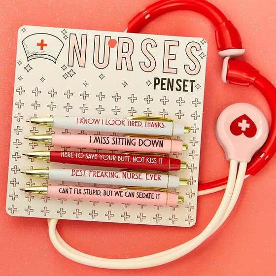 Lustige Krankenschwestern-Stifte-Set (5er-Set)