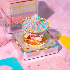 Karussell 3D-Panorama-Papierskulptur-Kalender-Notizen