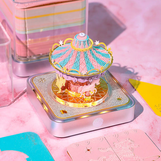 Karussell 3D-Panorama-Papierskulptur-Kalender-Notizen