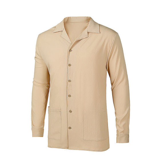 Lockeres, lässiges Langarmhemd für Herren