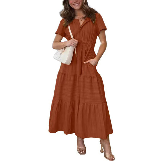 Fließendes Maxikleid in A-Linie