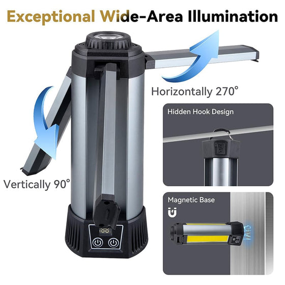 SAKER Verbesserte tragbare Campinglampe mit Stativ