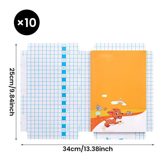 Selbstklebender Buchumschlag mit mattierter karierter Struktur