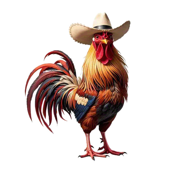 Cowboyhane Arcylic Ornament - Gave til bondegårdsdekorasjon