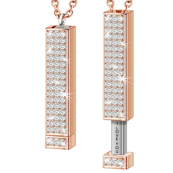 Geheime Botschaft „Ich liebe dich“-Anhänger-Halskette