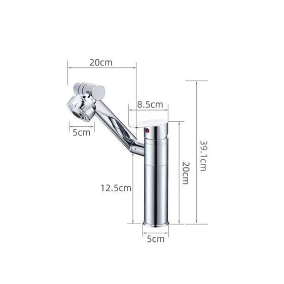 Drehbarer Wasserhahn aus Edelstahl