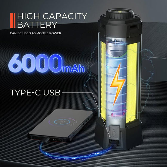 SAKER Verbesserte tragbare Campinglampe mit Stativ