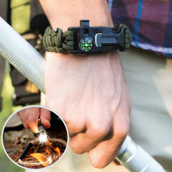 Multifunktionales Überlebensarmband aus Paracord