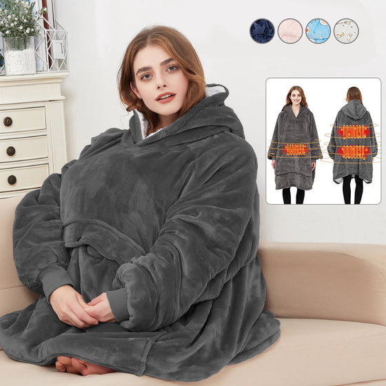 Beidseitig velour-heizender lässiger Hoodie