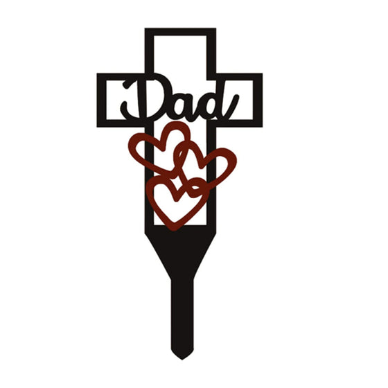 Friedhofs-Gedenkkreuzpfahl für Eltern