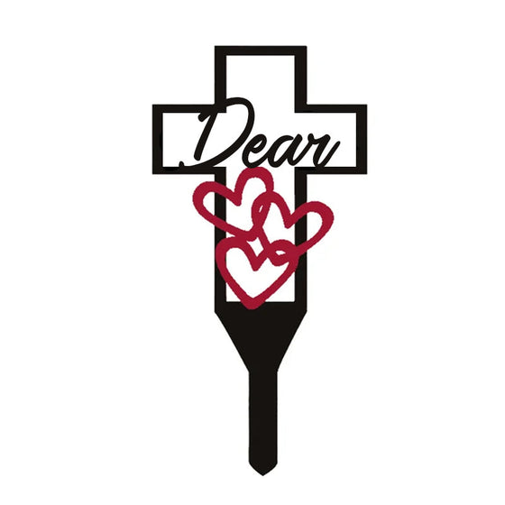 Friedhofs-Gedenkkreuzpfahl für Eltern