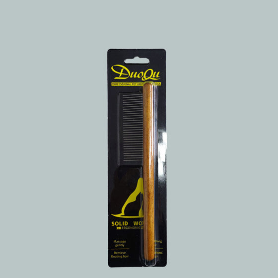 Pet Knot Comb with Wooden Handle