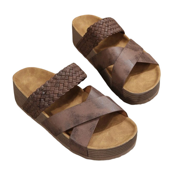 Plateausandalen mit Keilabsatz