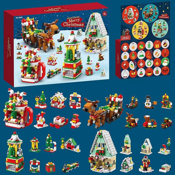 Weihnachts-Adventskalender-Überraschungsbaustein-Set