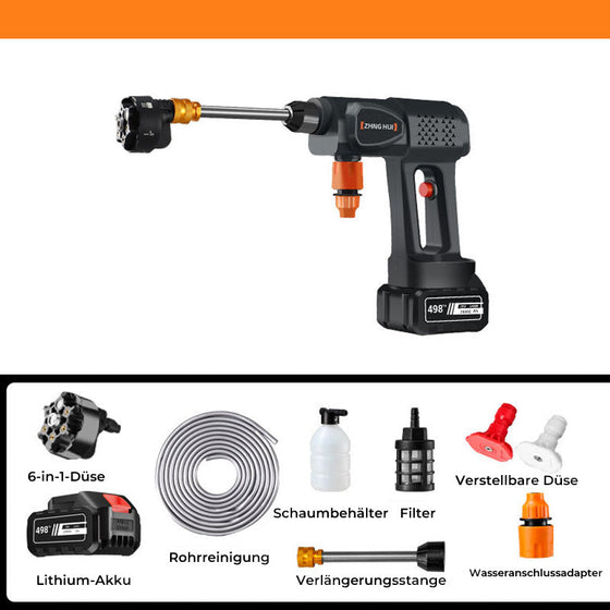 Tragbare Hochdruck-Autowaschpistole mit Lithiumbatterie